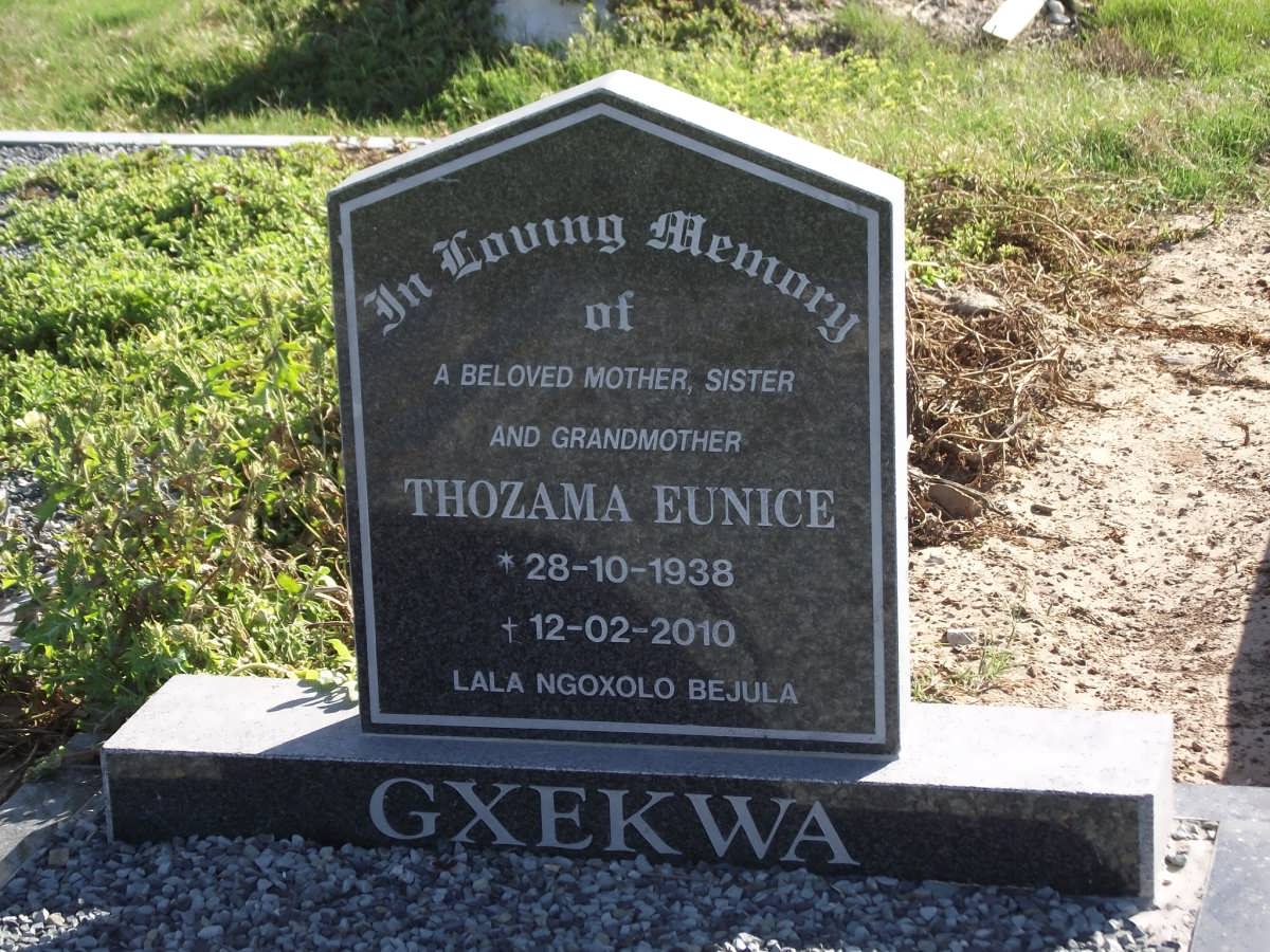 GXEKWA Thozama Eunice 1938-2010