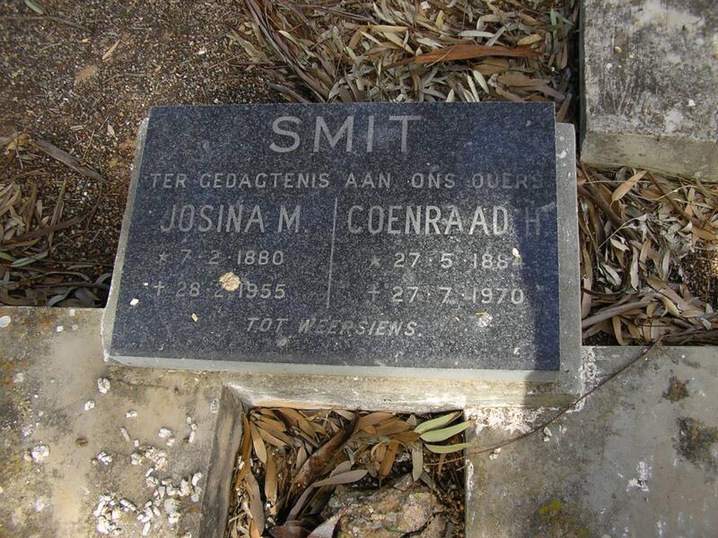 SMIT Coenraad H. 1884-1970 & Josina M. 1880-1955