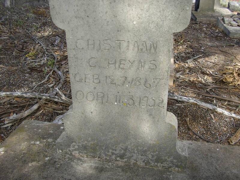 HEYNS Christiaan C. 1867-1952