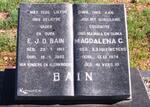 BAIN E.D.J. 1913-1982 & Magdalena C. WEYERS 1917-1974