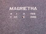 BEZUIDENHOUT Magrietha 1918-1996