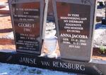 RENSBURG Georg F., Janse van 1939-1974 & Anna Jacoba 1941-2000