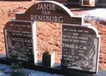 RENSBURG Nicolaas, Janse van 1897-1986 & Ennie A.C.M 1903-1998
