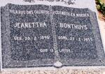 BONTHUYS Jeanettha 1896-1955