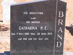 BRAND Catharina H.E. 1900-1979