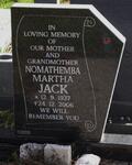 JACK Nomathemba Martha 1937-2006