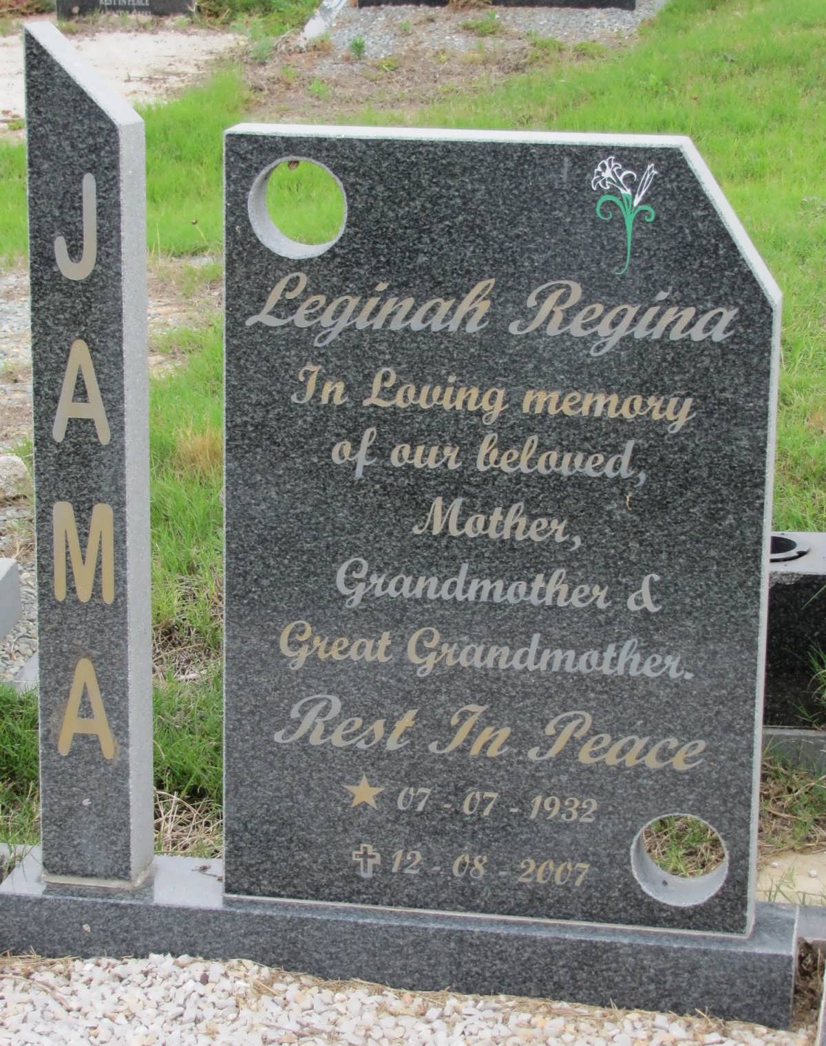 JAMA Leginah Regina 1932-2007