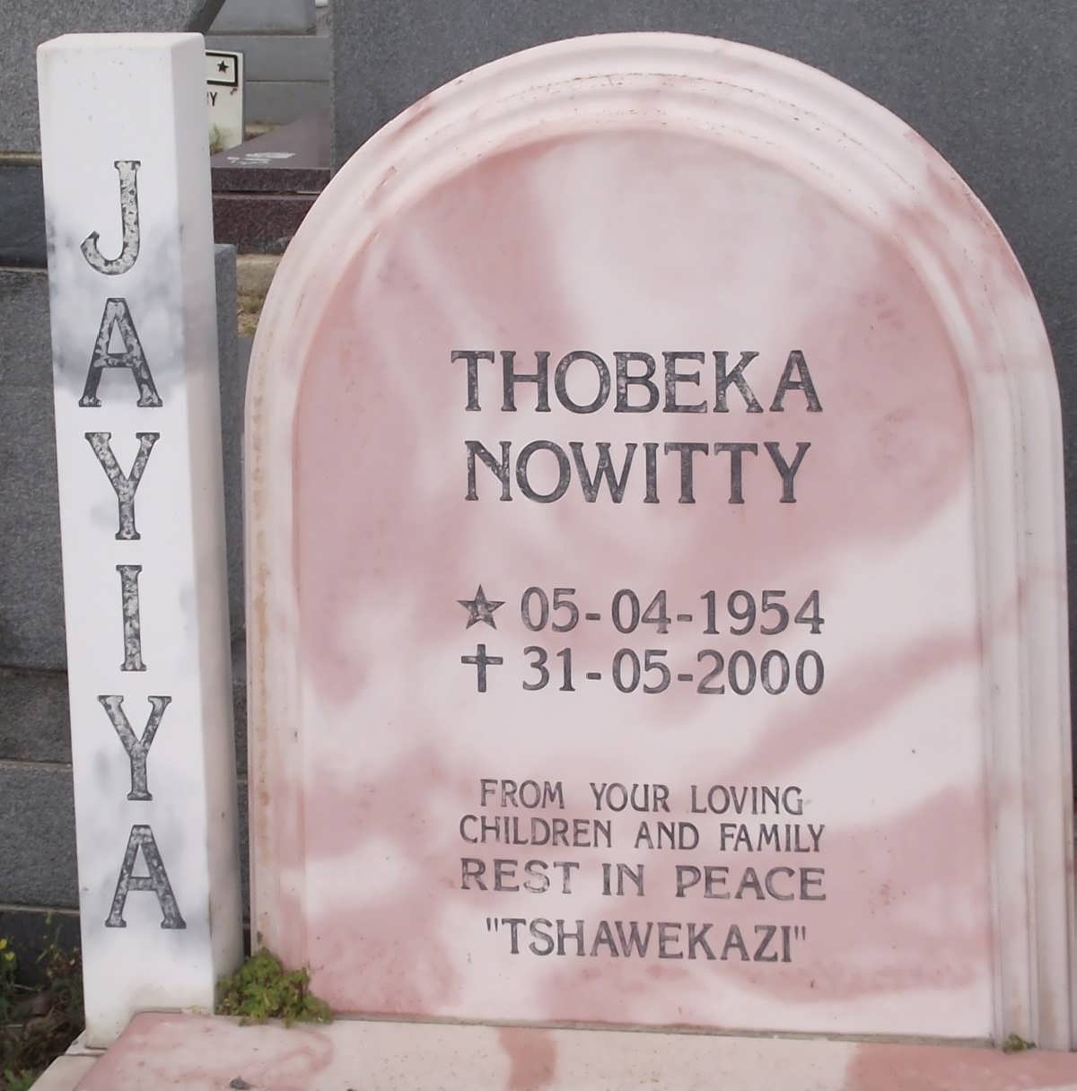 JAYIYA Thobeka Nowitty 1954-2000