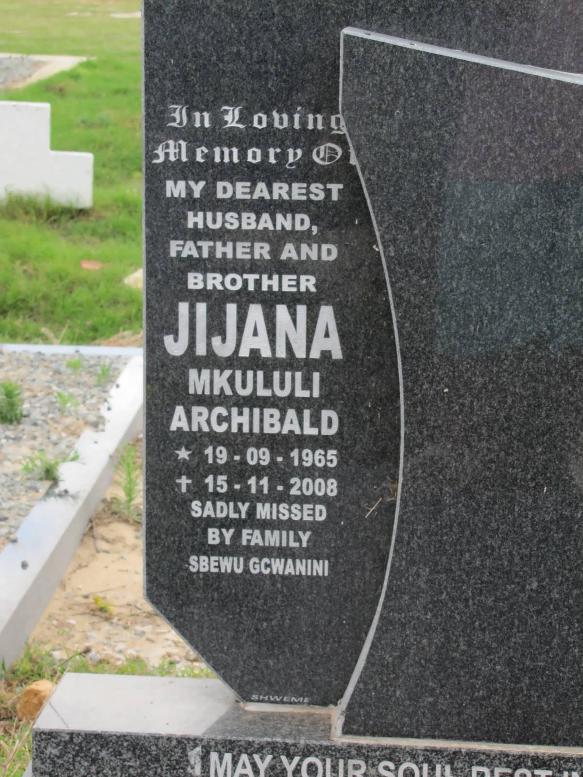 JIJANA Mkululi Archibald 1965-2008