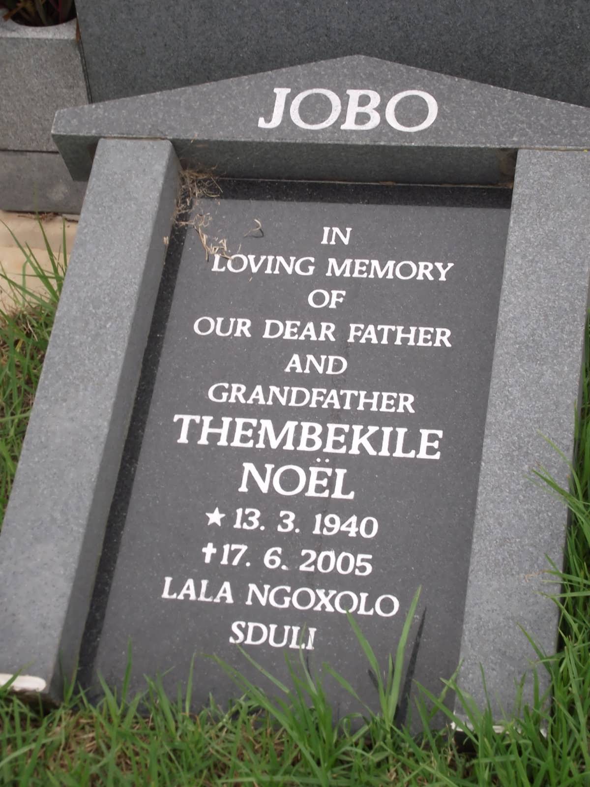 JOBO Thembekile Noel 1940-2005