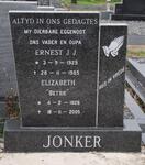 JONKER Ernest J.J. 1929-1985 & Elizabeth 1928-2005