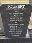 JOUBERT Ivan 1933-1999 & Louisa Johanna S. 1940-2004