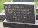 JOUBERT Maria Christina Gertruida 1916-1981