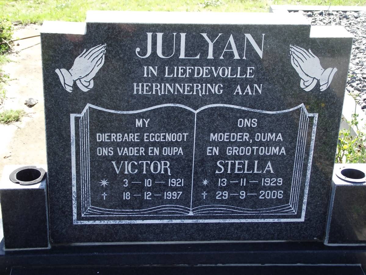 JULYAN Victor 1921-1997 & Stella 1929-2006