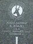 ADAMS K. -1942