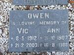OWEN Vic 1912-2003 & Ann 1907-1988