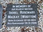 MACKAY Isobel Rosemary nee WOOTTON 1934-2009