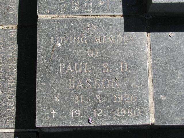 BASSON Paul S.D. 1926-1980