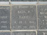 RABIE Basil V. 1918-1977