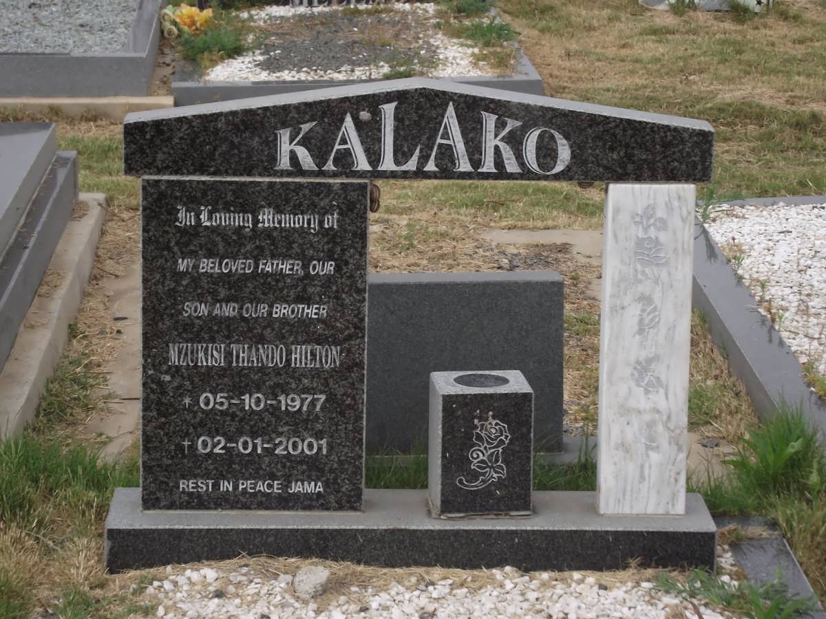 KALAKO Mzukisi Thando Hilton 1977-2001