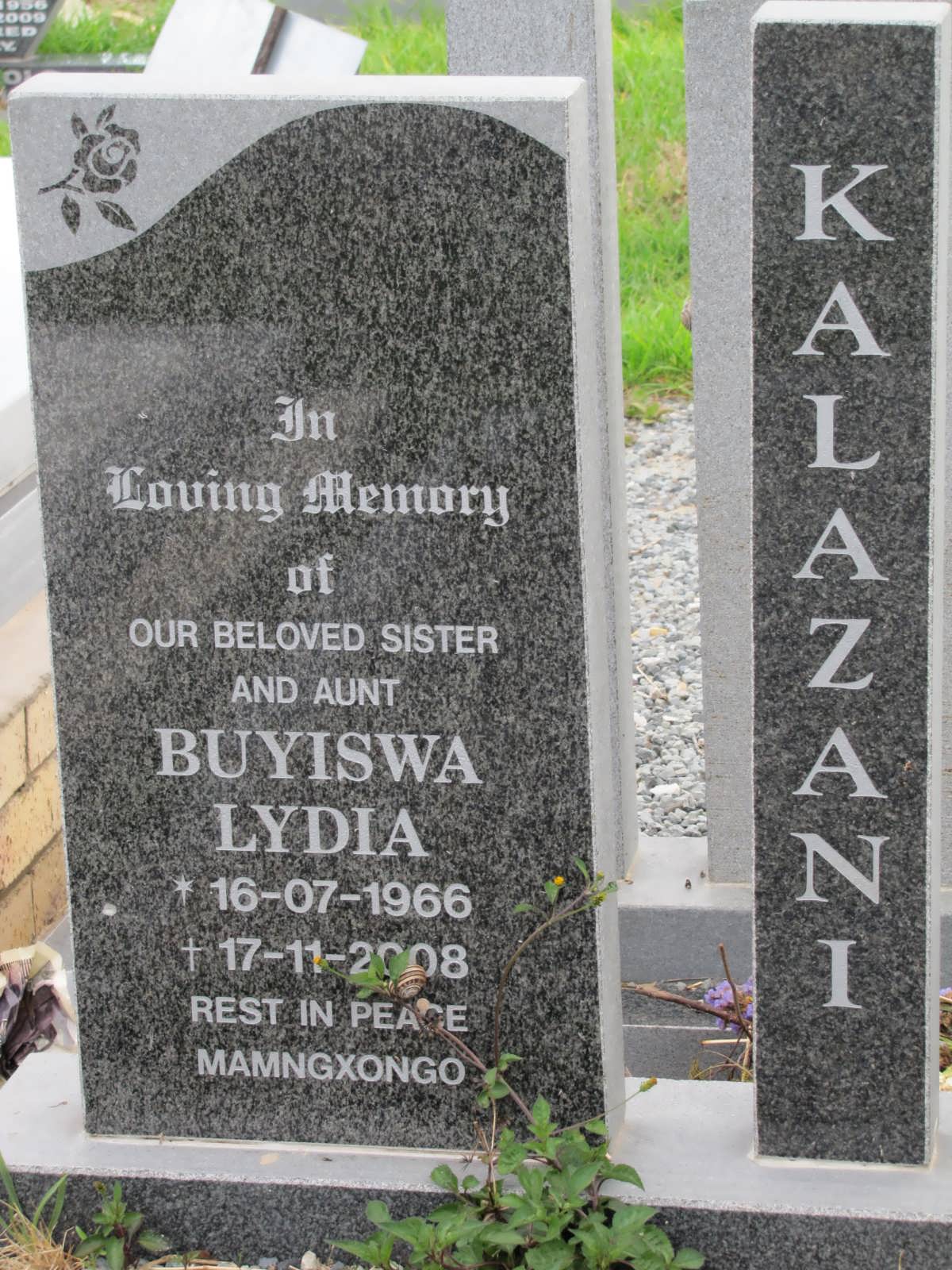 KALAZANI Buyiswa Lydia 1966-2008