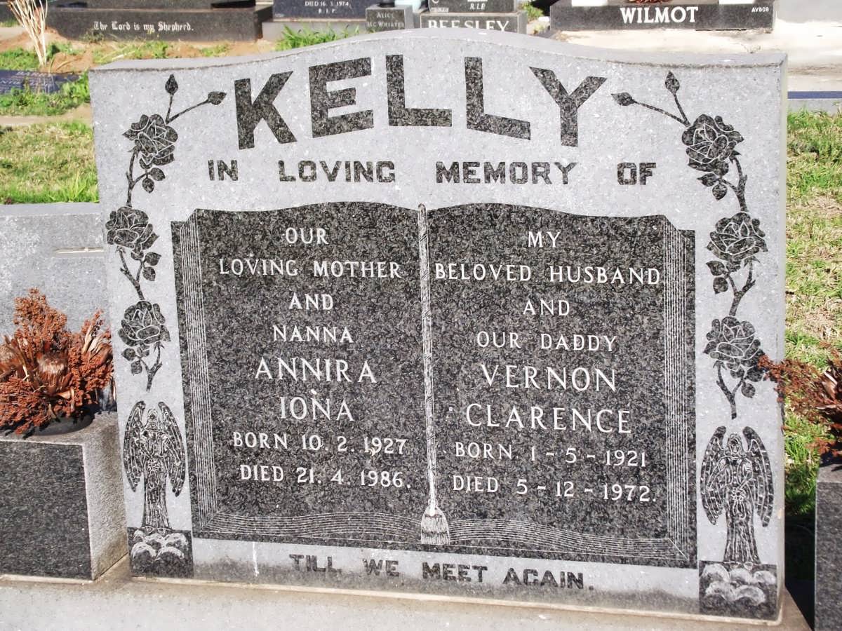 KELLY Vernon Clarence 1921-1972 & Annira Iona 1927-1986