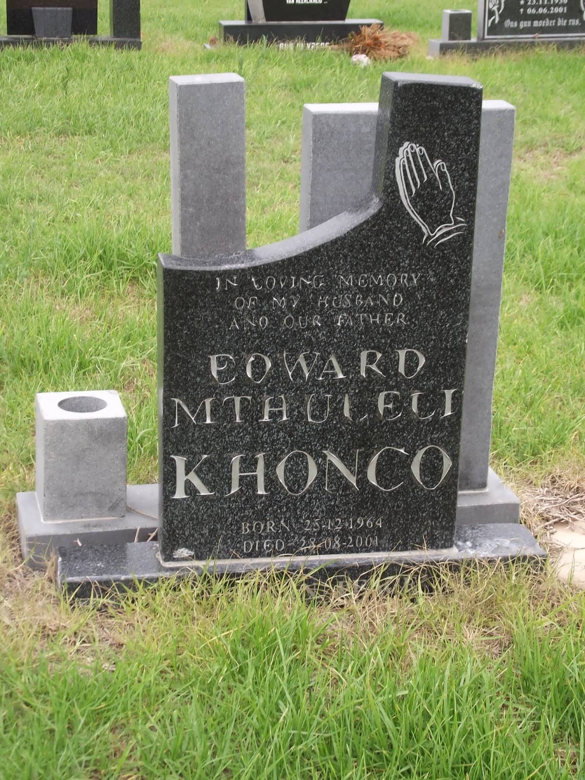 KHONCO Edward Mthuleli 1964-2001