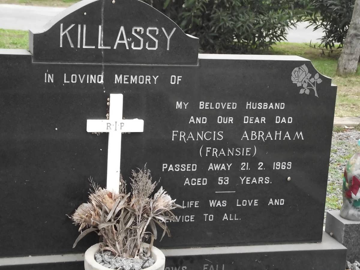 KILLASSY Francis Abraham -1969