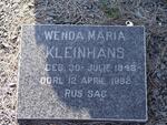 KLEINHANS Wenda Maria 1948-1992