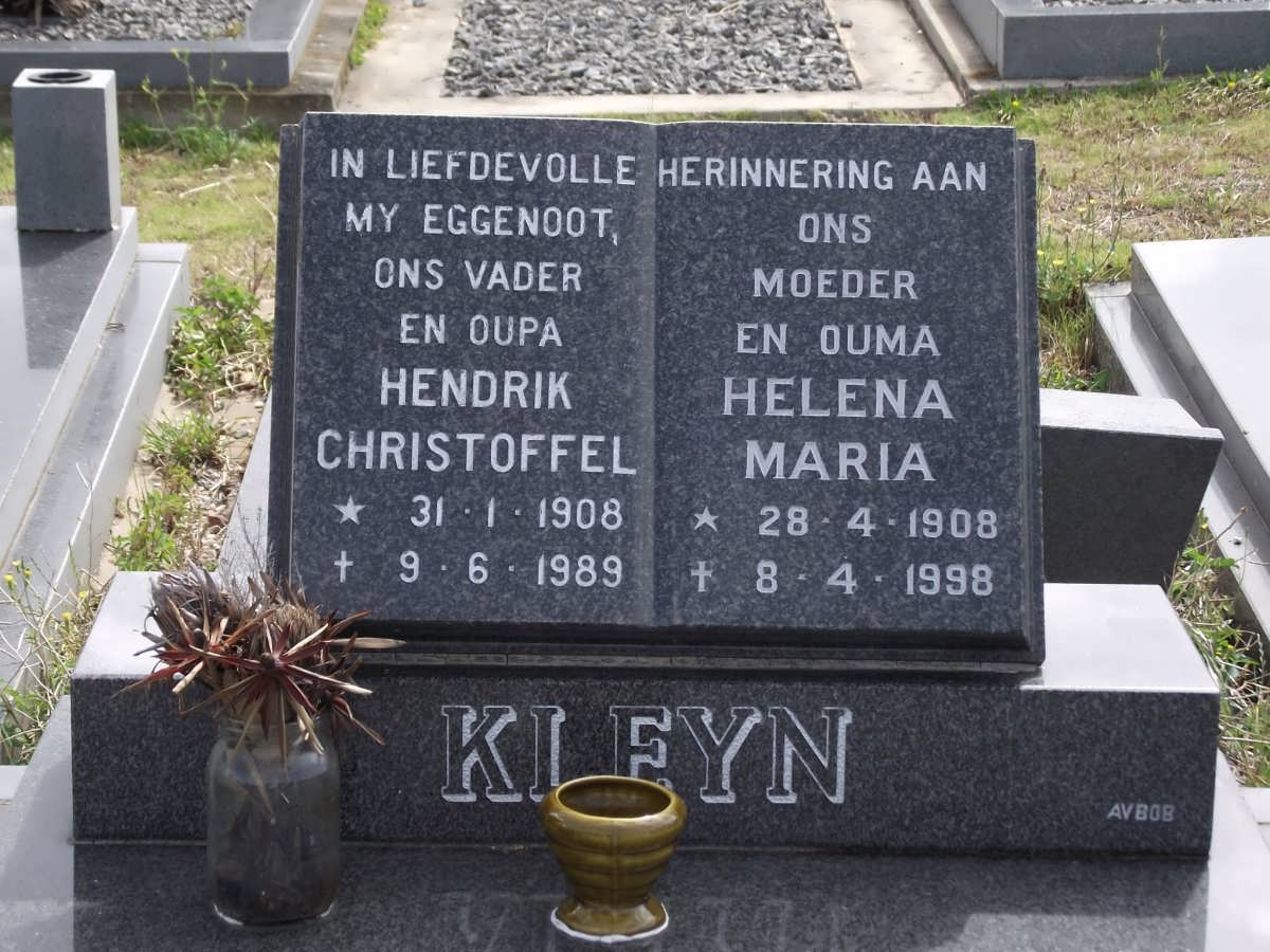 KLEYN Hendrik Christoffel 1908-1989 & Helena Maria 1908-1998