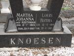 KNOESEN Louis Botha 1914-1962 & Martha Johanna ROOTHMAN 1925-1997