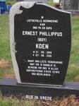 KOEN Ernest Phillippus 1939-2001