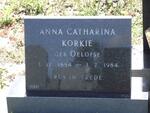 KORKIE Anna Catharina nee OELOFSE 1894-1984