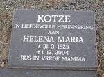 KOTZE Helena Maria 1929-2004