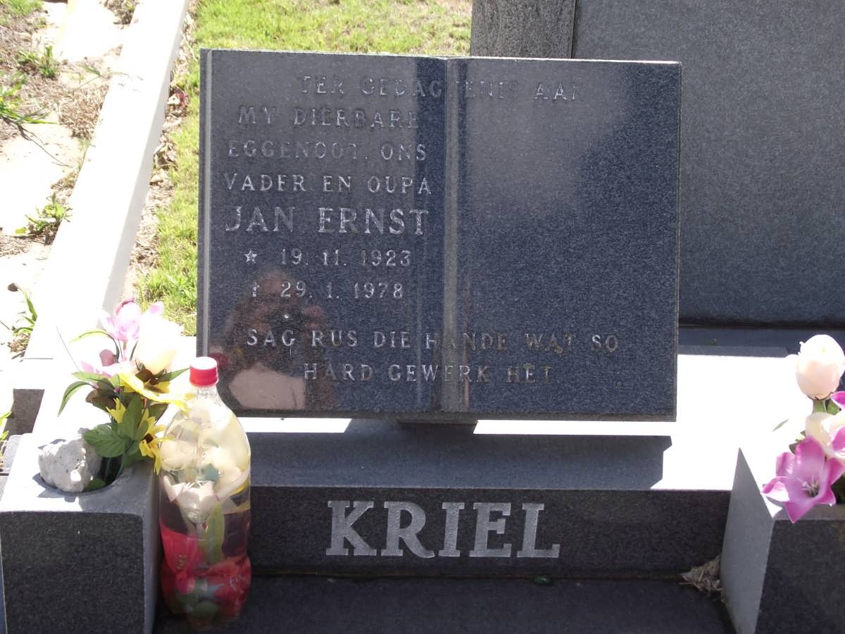 KRIEL Jan Ernst 1923-1978