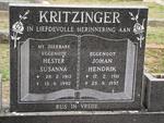 KRITZINGER Johan Hendrik 1911-1997 & Hester Susanna 1912-1992