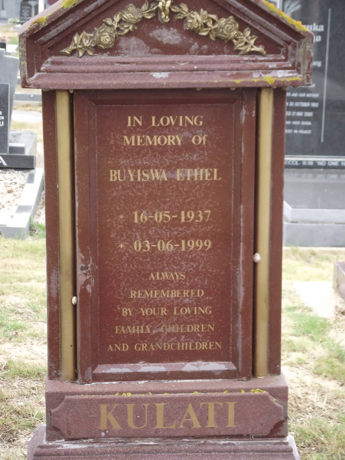 KULATI Buyiswa Ethel 1937-1999