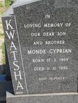 KWATSHA Monde Cyprian 1969-1992