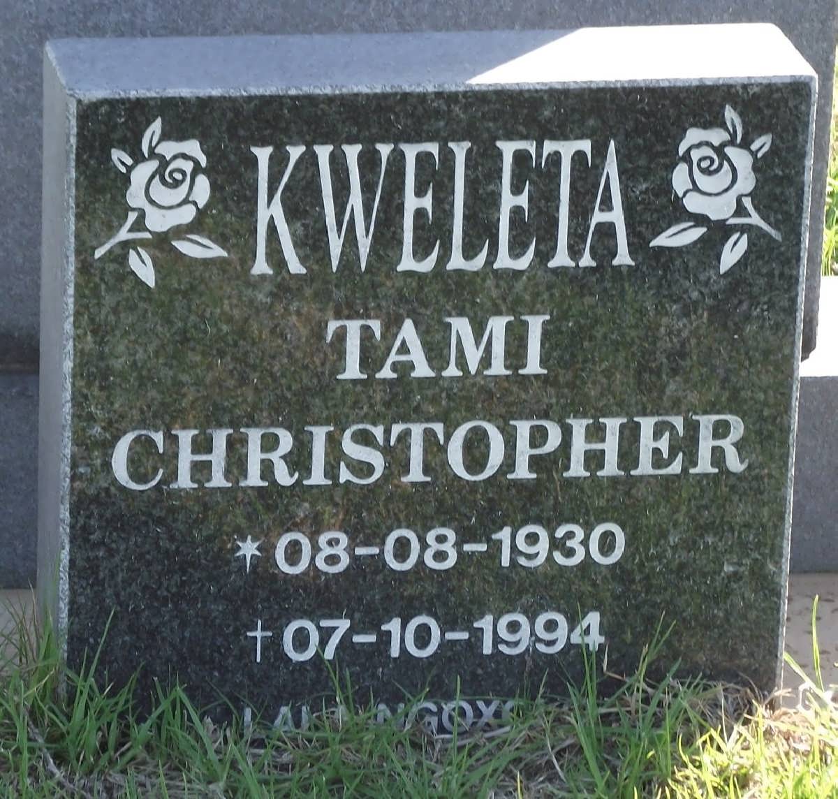 KWELETA Tami Christopher 1930-1994