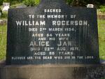 ROGERSON William -1934 & Alice Jane -1971