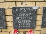 KLASSEN Johanna Magdelene 1922-1998