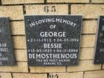 DEMOSTHENOUS George 1912-1996 & Bessie 1923-2006