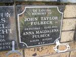 FULBECK John Taylor 1925-2001 & Anna Magdalena 1931-2005
