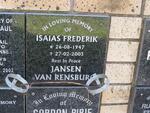 RENSBURG Isaias Frederik, Jansen van 1947-2003