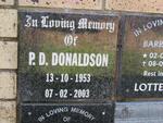 DONALDSON P.D. 1953-2003