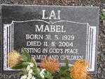 LAI Mabel 1929-2004