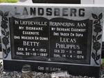 LANDSBERG Lucas Philippus 1911-1974 & Elizabeth Magdalena 1913-1997