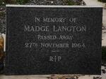 LANGTON Madge -1964