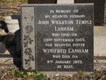 LANHAM John Wharton Temple -1965 :: LANHAM Winifred -1975