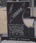 LEBEKO Thabo Layton 1967-2010